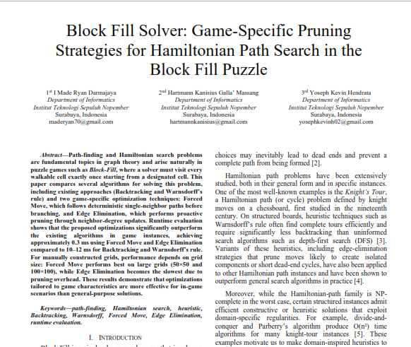 Block Fill Solver